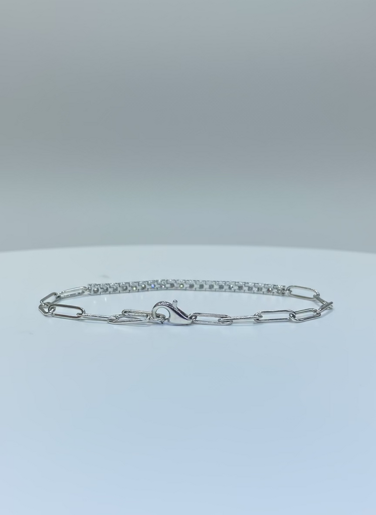 Paperclip Tennis Bracelet 1.05ct