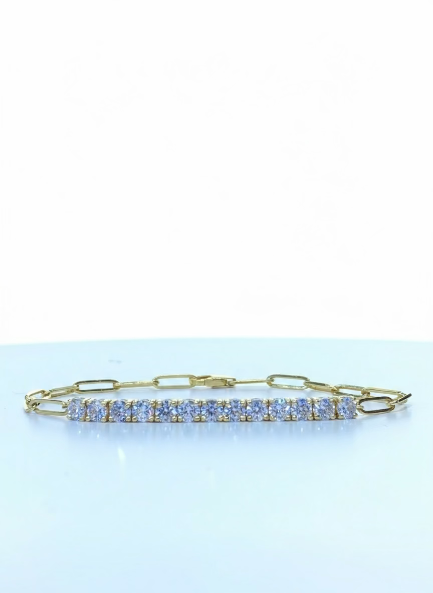 
                    Paperclip tennis Bracelet 2.31ct
                  