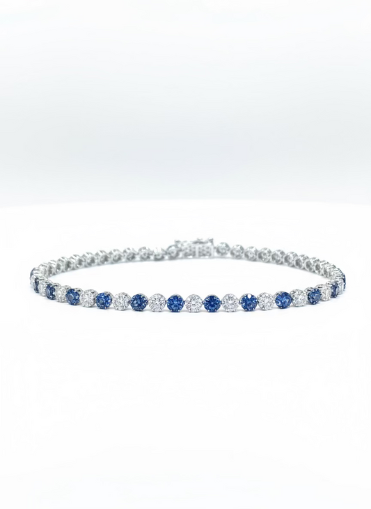Blue Diamond Tennis Bracelet 2.00ct