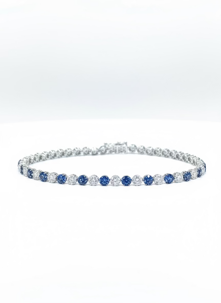 Blue Diamond Tennis Bracelet 2.00ct