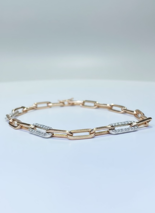 Paperclip Diamond Bracelet 1.01ct