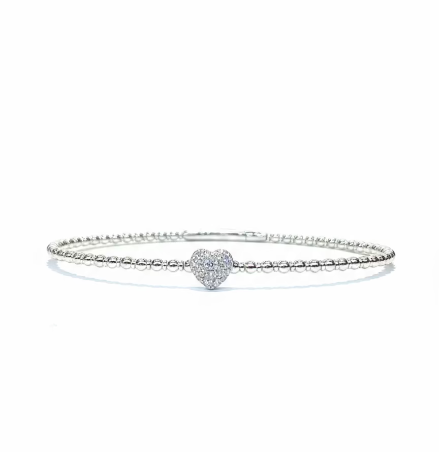 
                    Heart Shaped Bangle 0.20ct
                  