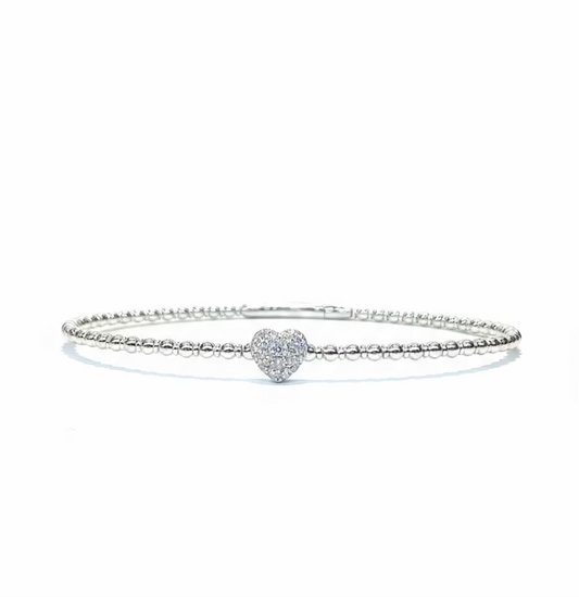 Heart Shaped Bangle 0.20ct