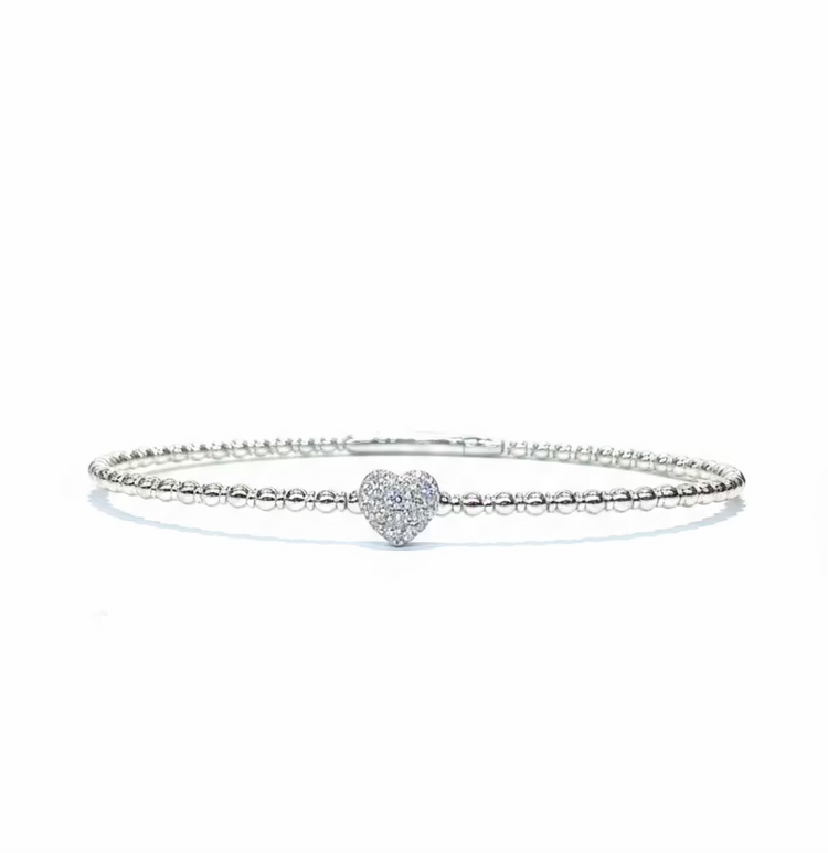 Heart Shaped Bangle 0.20ct