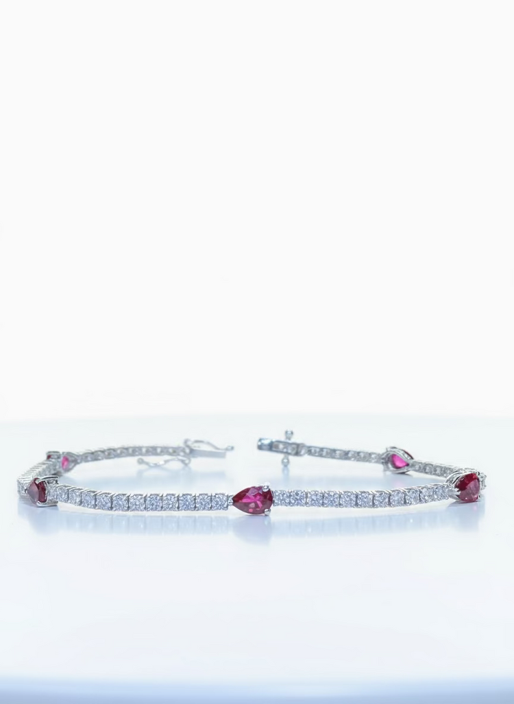 Ruby Diamond Tennis Bracelet 2.32/2.31ct