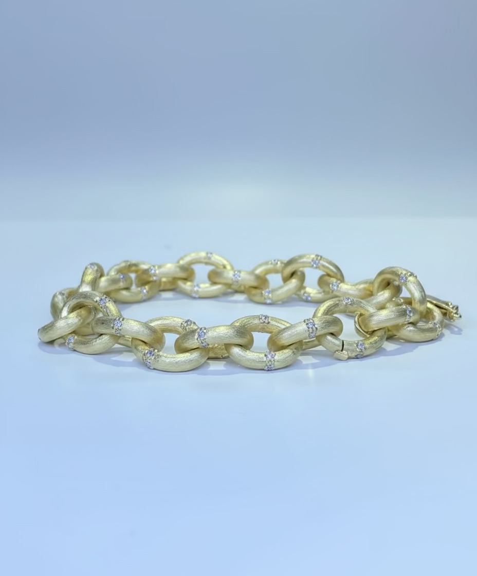 
                    Diamond Oval Link Bracelet 1.90ct
                  