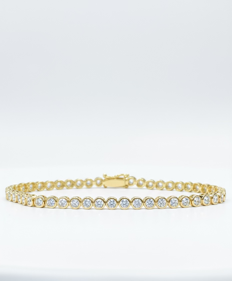 Diamond Round Bezel Bracelet 3.62ct