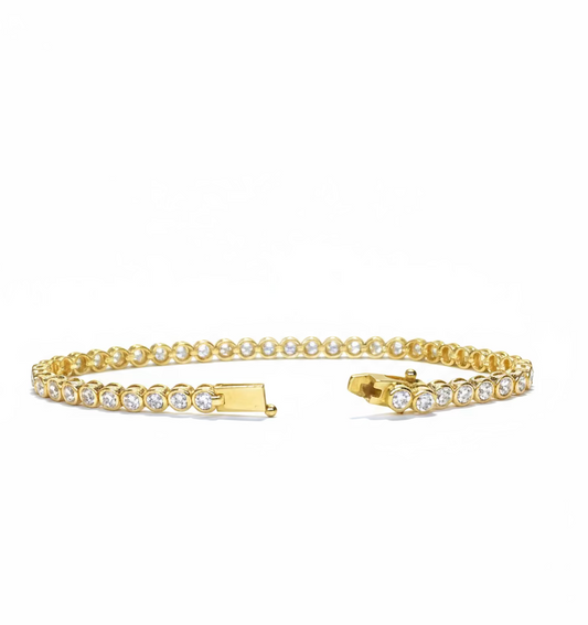 Diamond Round Bezel Bracelet 3.62ct