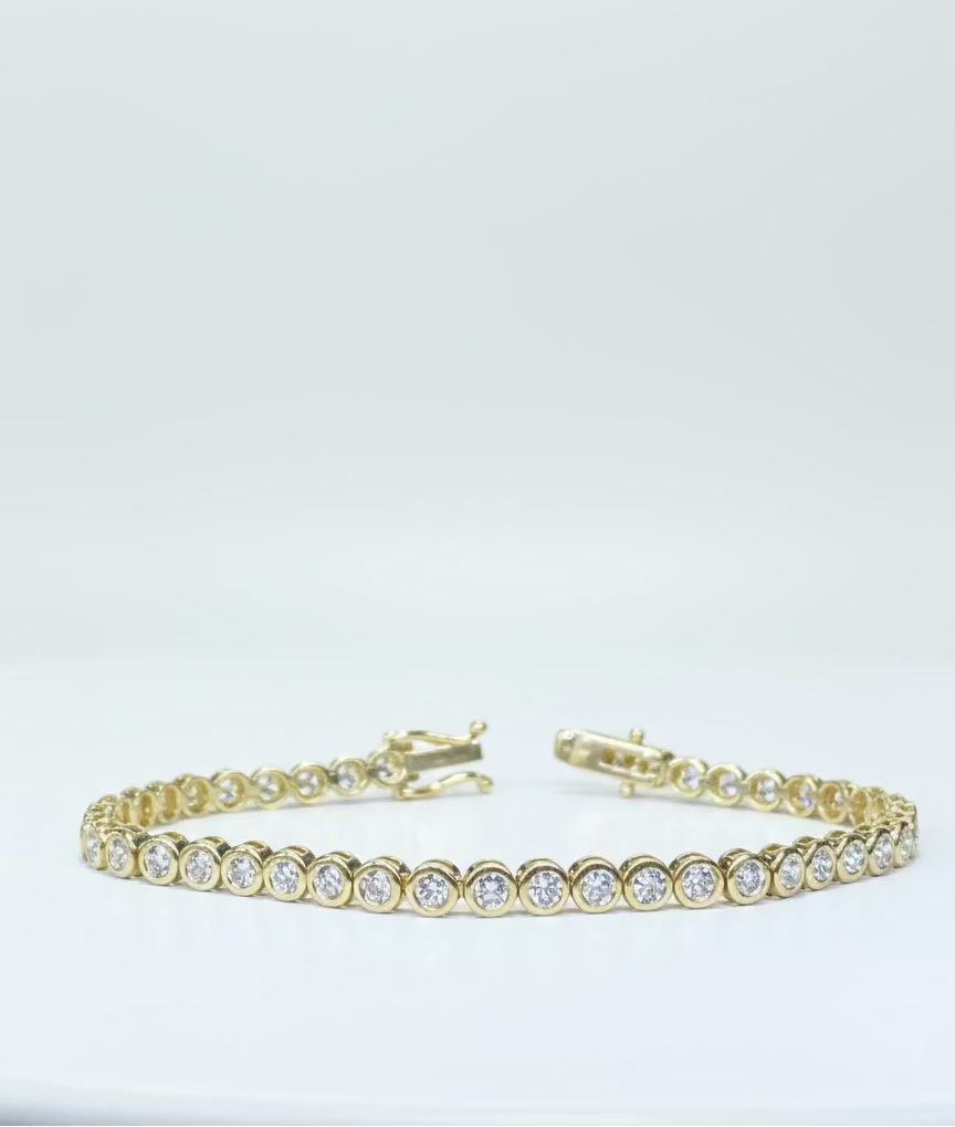 
                    Diamond Round Bezel Tennis Bracelet 4.15ct
                  