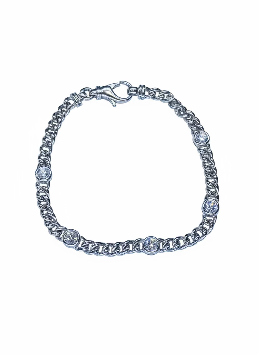 
                    White Gold Cuban Diamond By the Yard 0.85Ct
                  