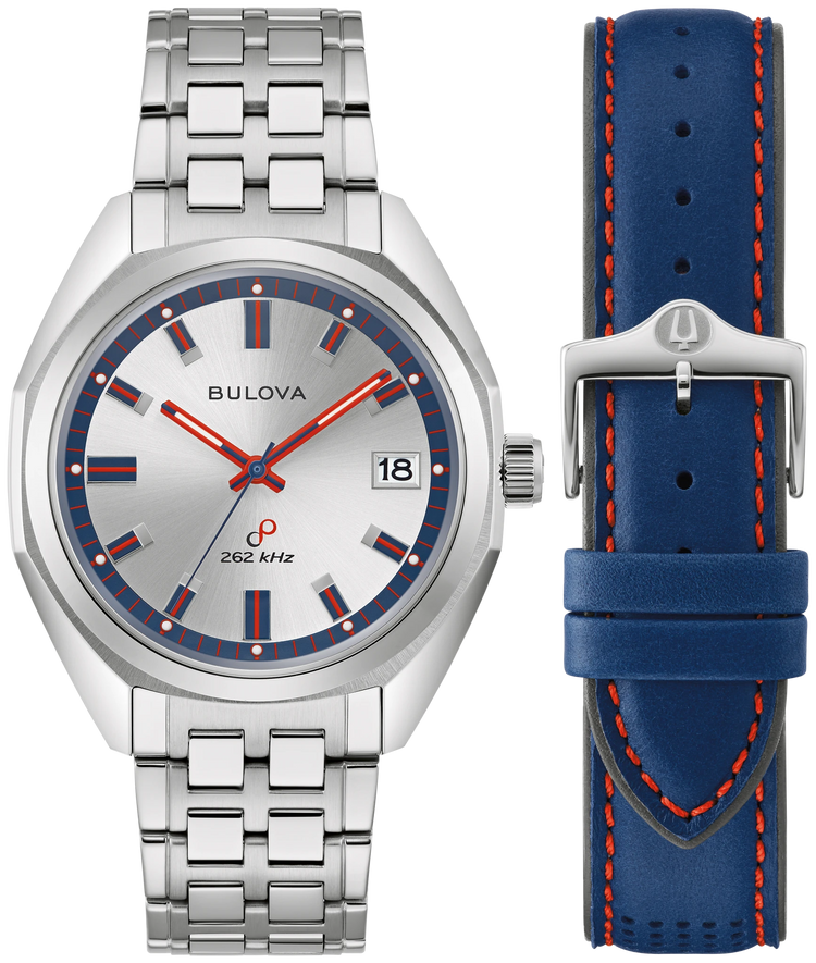 Bulova 96K112 Jet Star silver dial limited edition watch - front