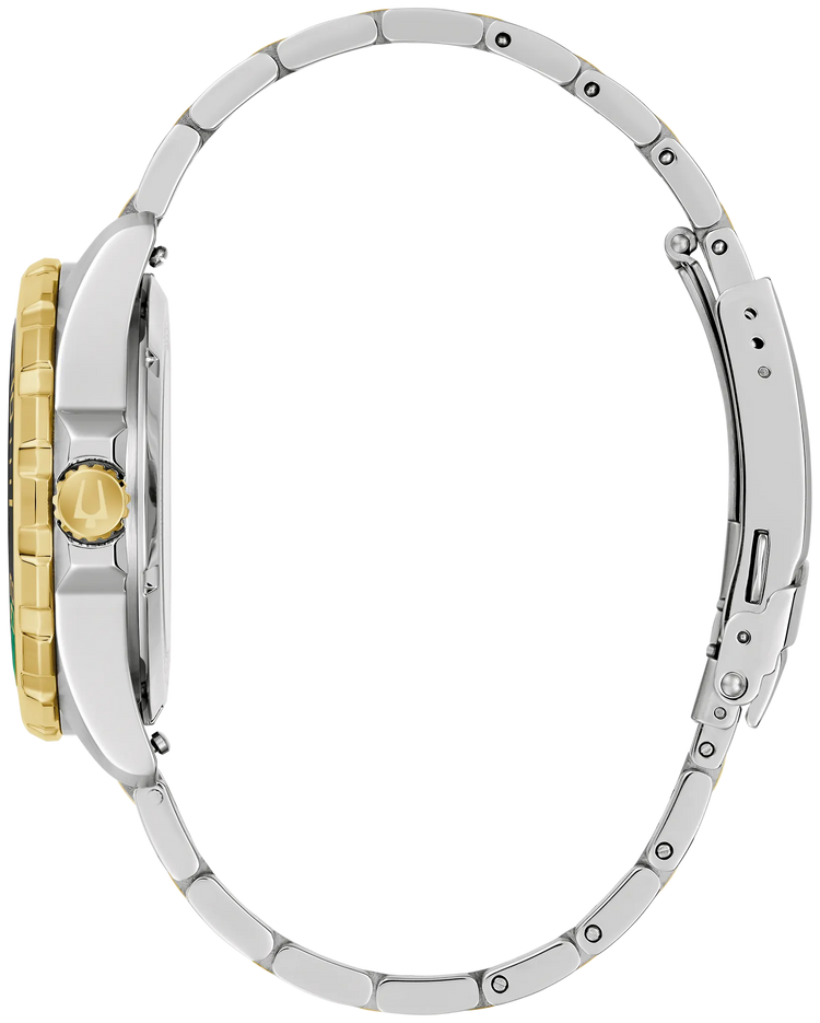 Bulova 98B467 Marine Star green dial detail