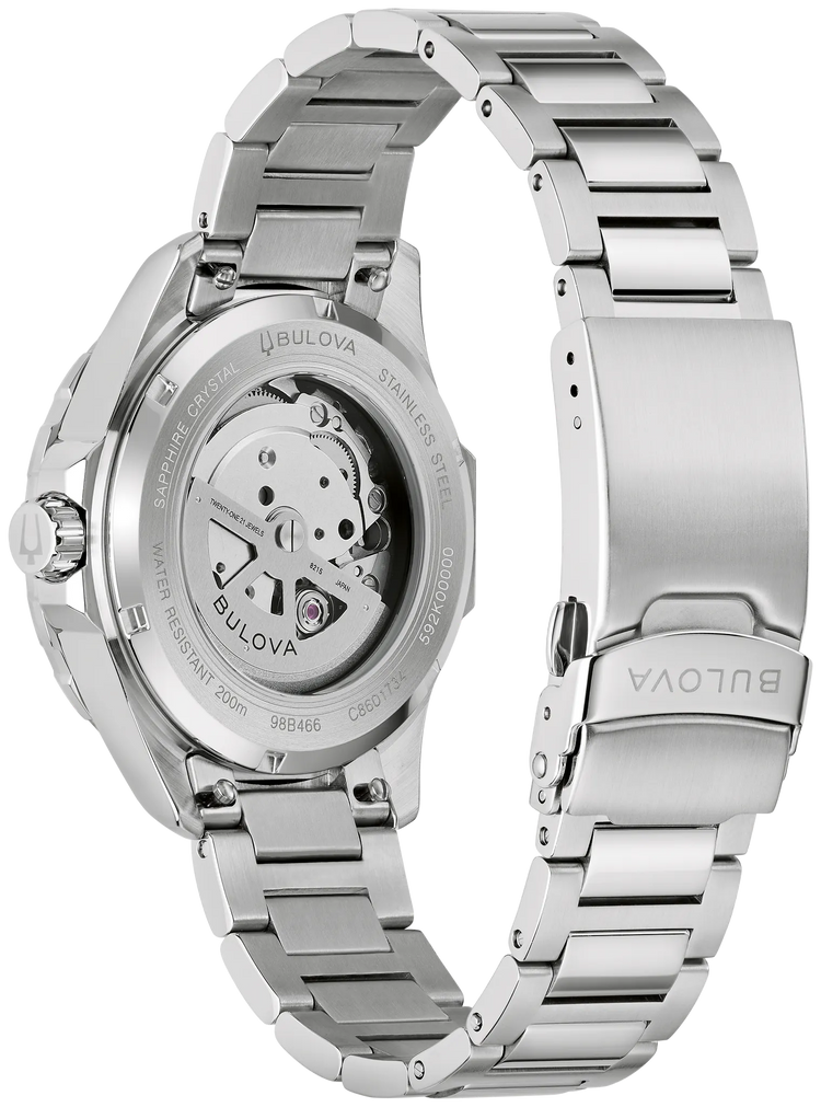 Bulova 98B466 Marine Star case and bezel profile