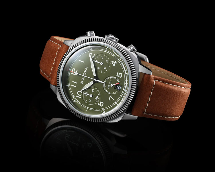 Bulova 96B482 Military dial close-up