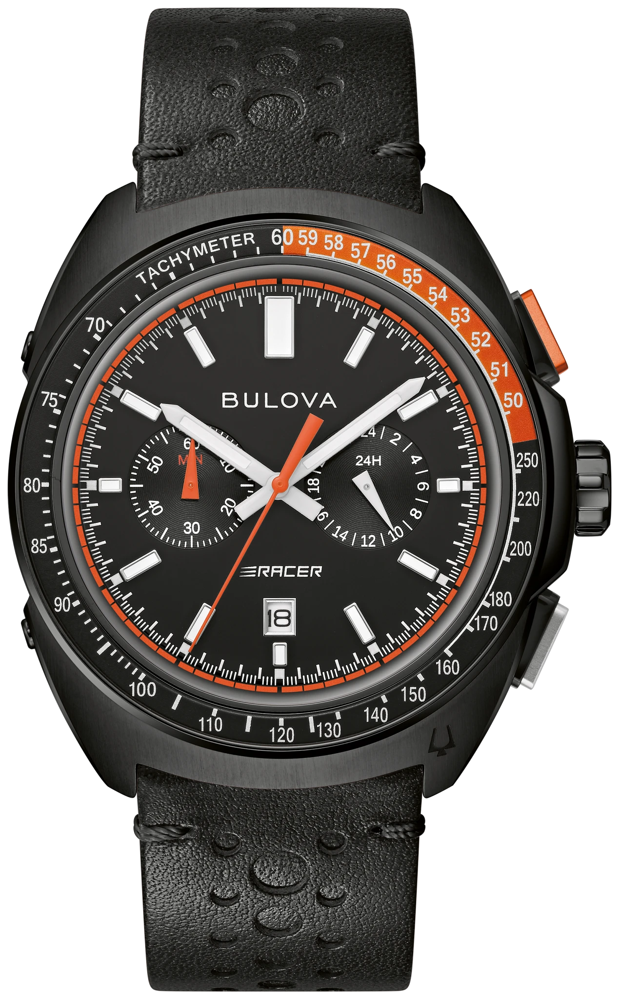 
                    Bulova 98B428 Racer Chronograph all-black - front
                  