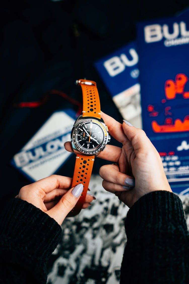 Bulova 98B427 Racer Chronograph leather strap