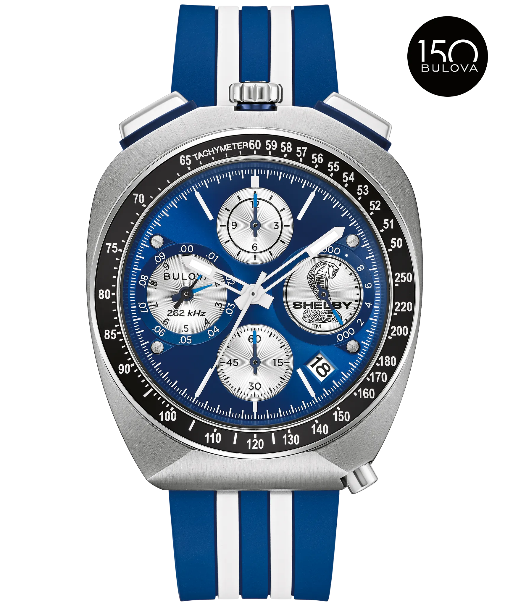 
                    Bulova Shelby Racer Chronograph 98B452 blue dial limited edition - front
                  