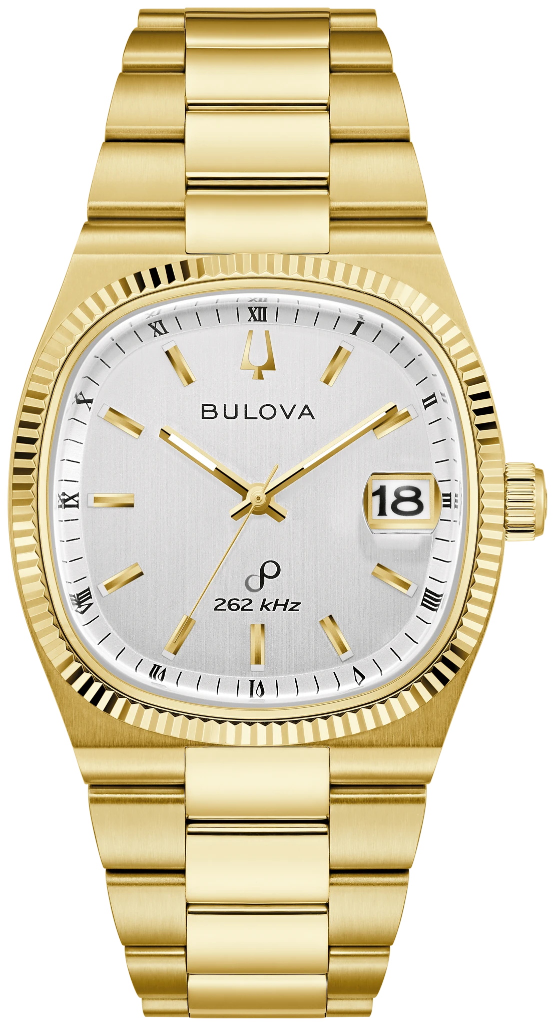 
                    Bulova 97B223 Super Seville gold-tone silver dial watch - front
                  