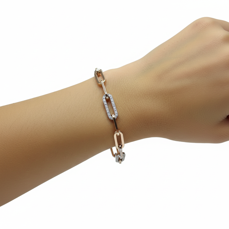 Bracelet on Wrist - White Background
