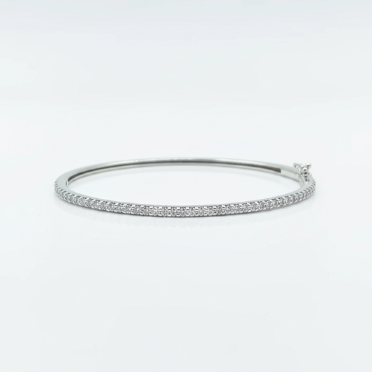 Diamond Pave Bangle - White Background