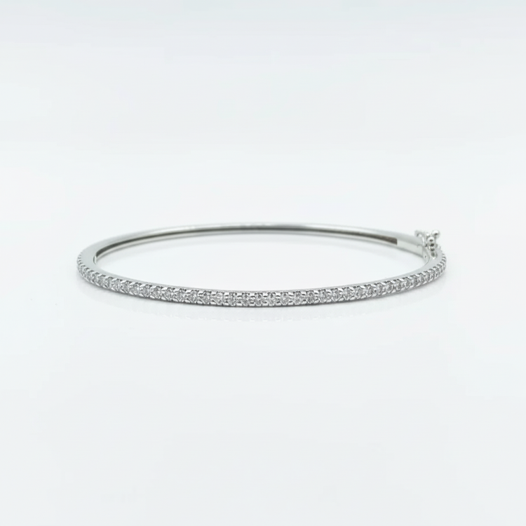 Diamond Pave Bangle - White Background