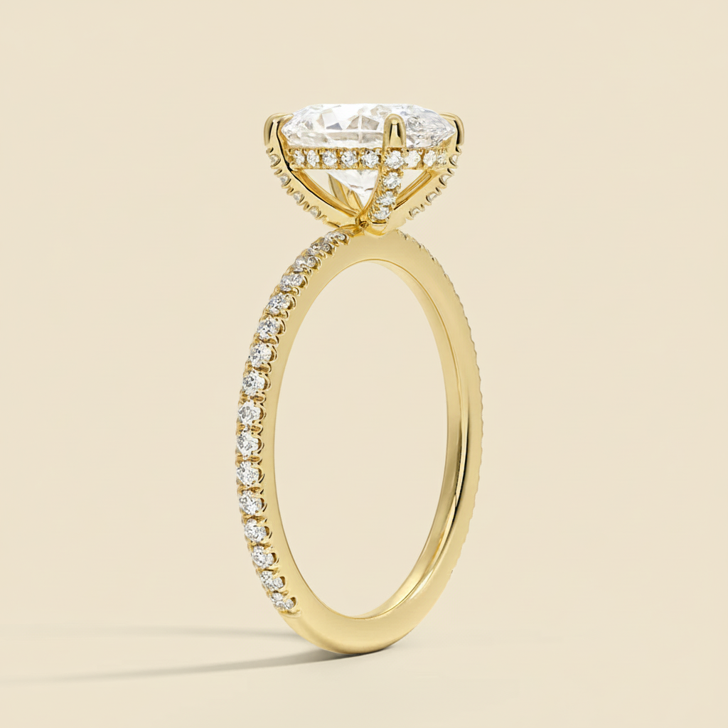 Hidden Halo - Darker Beige Gallo Jewelry LLC  