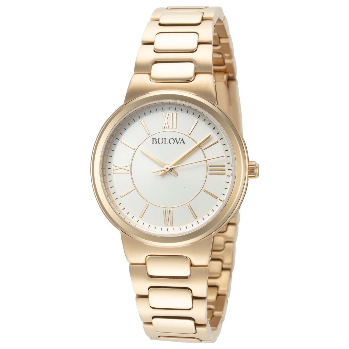 
                    Bulova 97L171 women's Classic rose gold-tone champagne Roman dial watch
                  