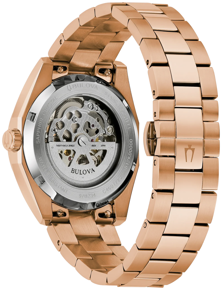 Bulova Surveyor 97B234 automatic movement exhibition caseback